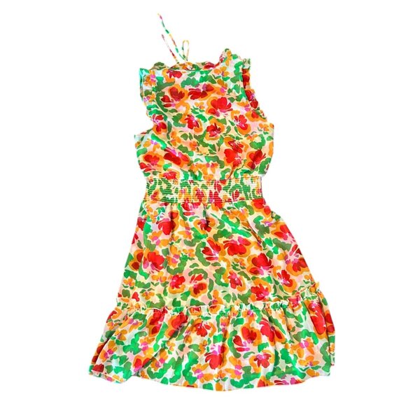 Cabi Painterly Watercolor Floral Whimsical Ruffle Midi Dress S - Picture 5 of 5